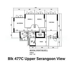 Blk 477C Hougang Capeview (Hougang), HDB 4 Rooms #585351531